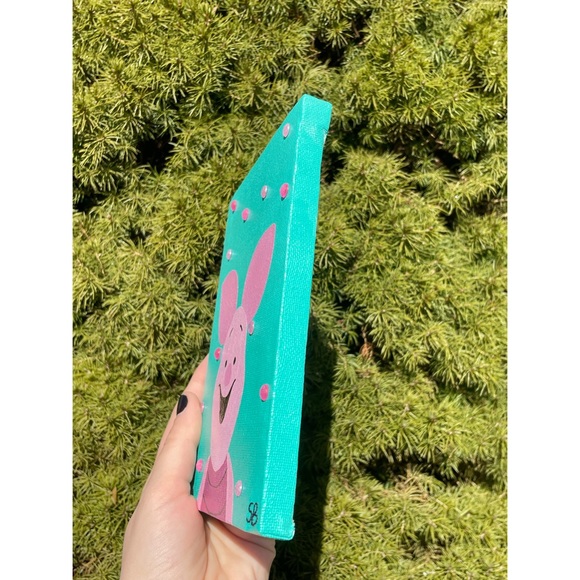 Piglet Hand Painted Canvas | Wall Art Decor | 5in x 7in | Winnie the Pooh - Picture 4 of 7